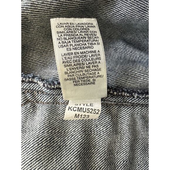 DKNY Jeans Cropped Denim Jacket Blazer Size Small (XS) Medium Wash Fading - Picture 8 of 8